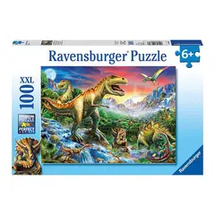 RAVENSBURGER - Puzzle XXL Feroces dinosaurios - 100 piezas