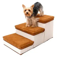 GENERICO - Escalera Plegable para Mascotas Pequeñas de 3 Pisos