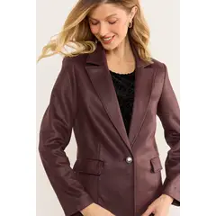MA GRIFFE - Blazer Antelina Mujer Café