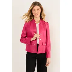 MA GRIFFE - Chaqueta Look Militar Mujer Fucsia