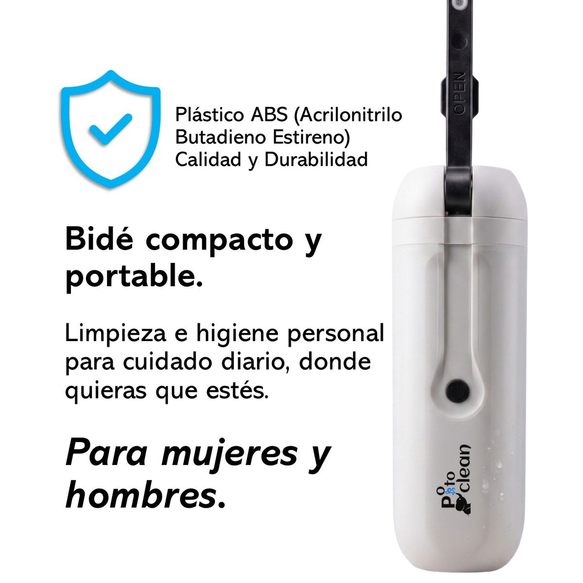 GEN - Bide Portatil ducha de mano bateria Recargable potoclean