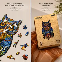 GENERICO - Rompecabezas Madera Puzzle Premium motivo Buho corte laser
