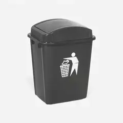 METANEK AMERICAN DESIGN - Basurero 30 Lts Tapa Vaiven - Gris Oscuro Mod 30V