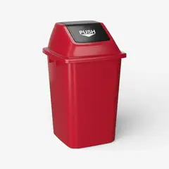 METANEK AMERICAN DESIGN - Basurero Tapa de Push 60 Lts - Rojo Mod 60P