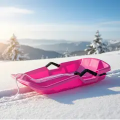 GENERICO - Trineos De Nieve Deslizante Con Freno Agarre Rosado