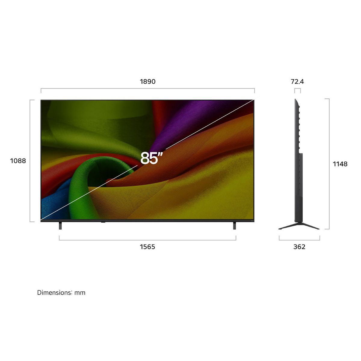 LG - Smart TV 85 LG NANO 4K UHD AI NU85 2026 + Magic Remote