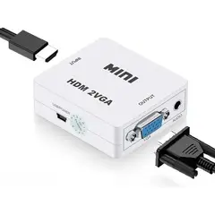 GENERICO - Conversor Adaptador Hdmi a VGA 1080p Full Hd + Audio