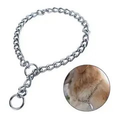 METALFER - Collar De Adiestramiento Canino Color Cromo Tamaño 65cm