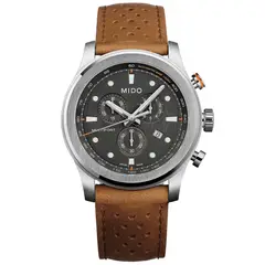 MIDO - Reloj Multifort Chronograph 42MM Cuero café