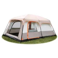 GENERICO - Carpa Camping Tienda Familiar 8 A 12 Personas Impermeable Beige