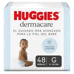 HUGGIES - Pañales Dermacare Etapa 3G Cuidado Mas Avanzado para la Piel 48 Unidades