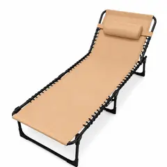 GENERICO - REPOSERA PLEGABLE PARA CAMPING Y PLAYA POLIURETANO FOAM PAD BEIGUE