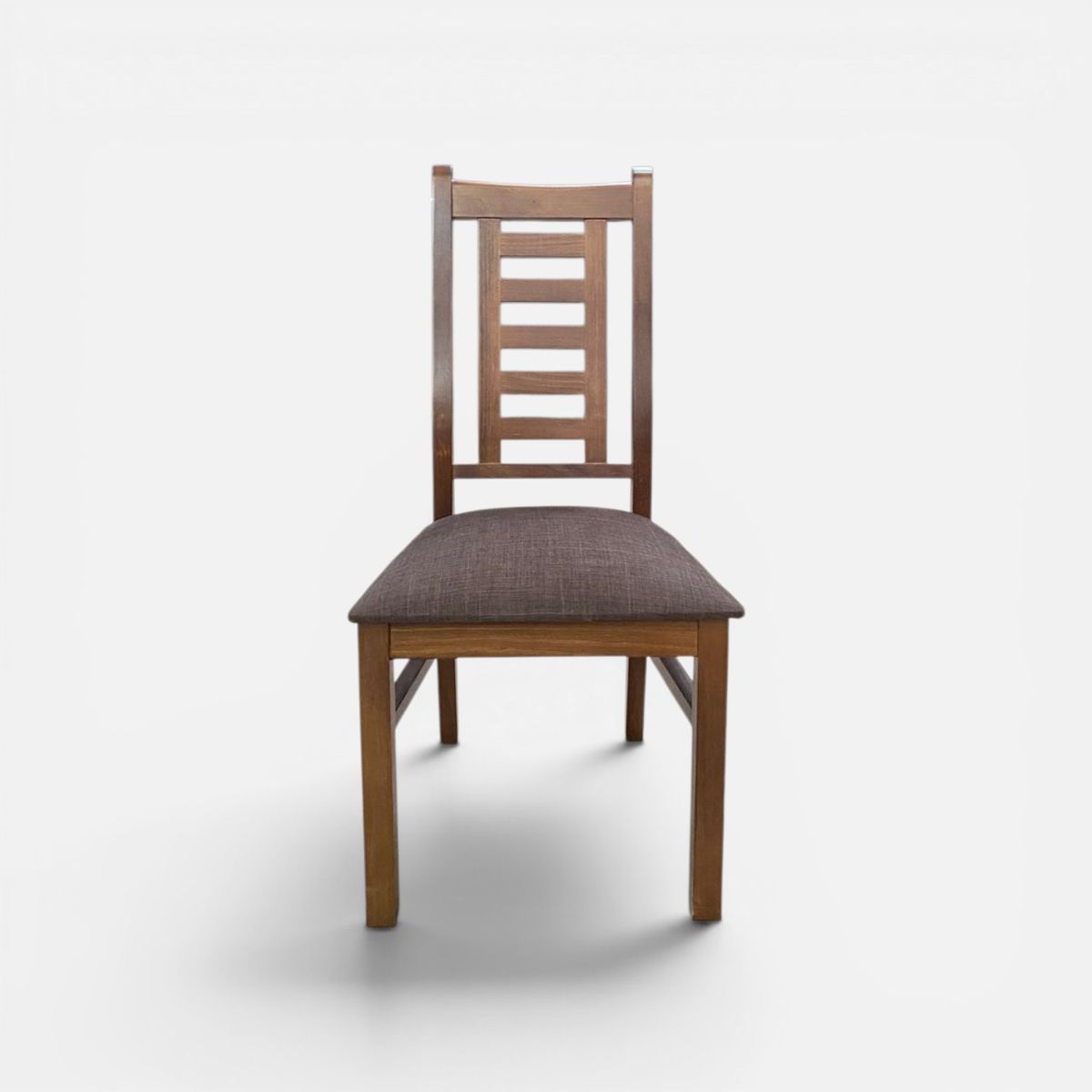 GENERICO - Pack 4 Sillas Walnut de Madera Pino Color Miel, Tapiz Café