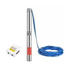 LEO - Bomba Sumergible Pozo Profundo 3" 0,75HP +30Mts Cable 220V