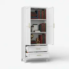 METANEK AMERICAN DESIGN - Gabinete alto 2 cajones 181x80x40 cm - Linea White YXG-07
