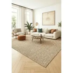 GENERICO - Alfombra Estilo Yute Tejida Para Living Resistente Mascotas 160x230cm BEIGE