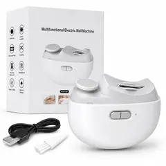 GENERICO - Cortauñas Eléctrico Recargable USB Lima Manicure Pedicure