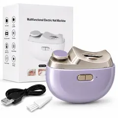 GENERICO - Cortauñas Eléctrico Recargable USB Lima Manicure Pedicure