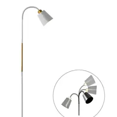 GENERICO - Lámpara De Pie Nordica Haiton Cuello Flexible Pantalla Blanco