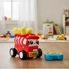 GENERICO - Auto Peluche De Felpa Animado Con Sonido Y Control Lavable Papas Fritas