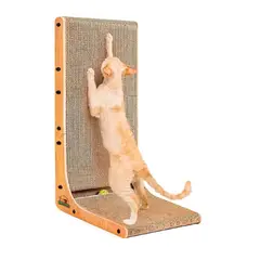 OFERTABKN - Rascador Vertical Para Gatos En Forma De L Carton Corrugado