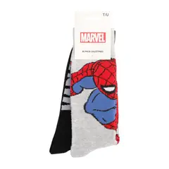BATA - Calcetines Hombre Spiderman Negro