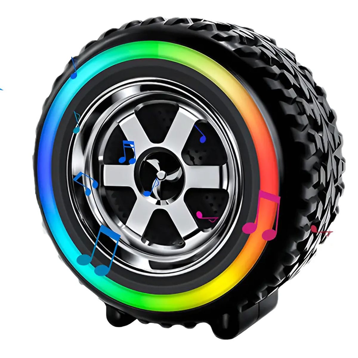 GENERICO - Parlante Bluetooth 5.3 Pórtatil Okop Forma Neumatico Rgb