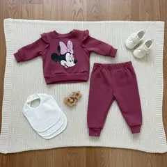 CHINA - Conjunto De 2 Prendas Forraditos Polera Manga Larga + Buzo Estampado CJ221