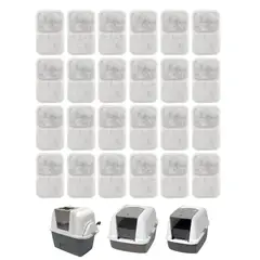GENERICO - Pack 24 filtros para arenero baño gato Catit Smarsift, Jumbo, Mediano