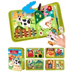 GENERICO - Mi primer Libro de Granja De Tela Para Bebés Sensorial Didáctico