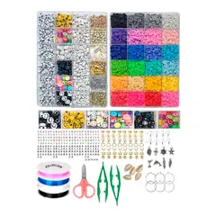 OFERTABKN - Kit Para Hacer Pulsera Cuentas Mostacillas Letras 24 Colores