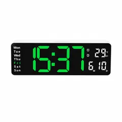 GENERICO - Reloj LED Digital Multifunción de Pared con Fecha Temperatura y Alarma