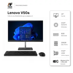 LENOVO - AIO V50a I5 10th 8GB 256GB - Win11 Office - Reacondicionado Profesional