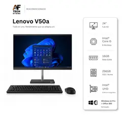 LENOVO - AIO V50a I5 10th 16GB 256GB - Win11 Office - Reacondicionado Profesional