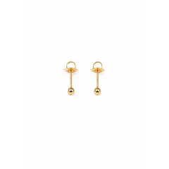 GENERICO - Aros Bolita Oro 18K para Bebé