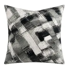 ELIZABETH PEPER - Cojin Decorativo Diseño Abstracto Gris Negro 45x45 Relleno