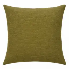 ELIZABETH PEPER - Cojin Decorativo Diseño Lino Verde Oliva 45x45 Relleno