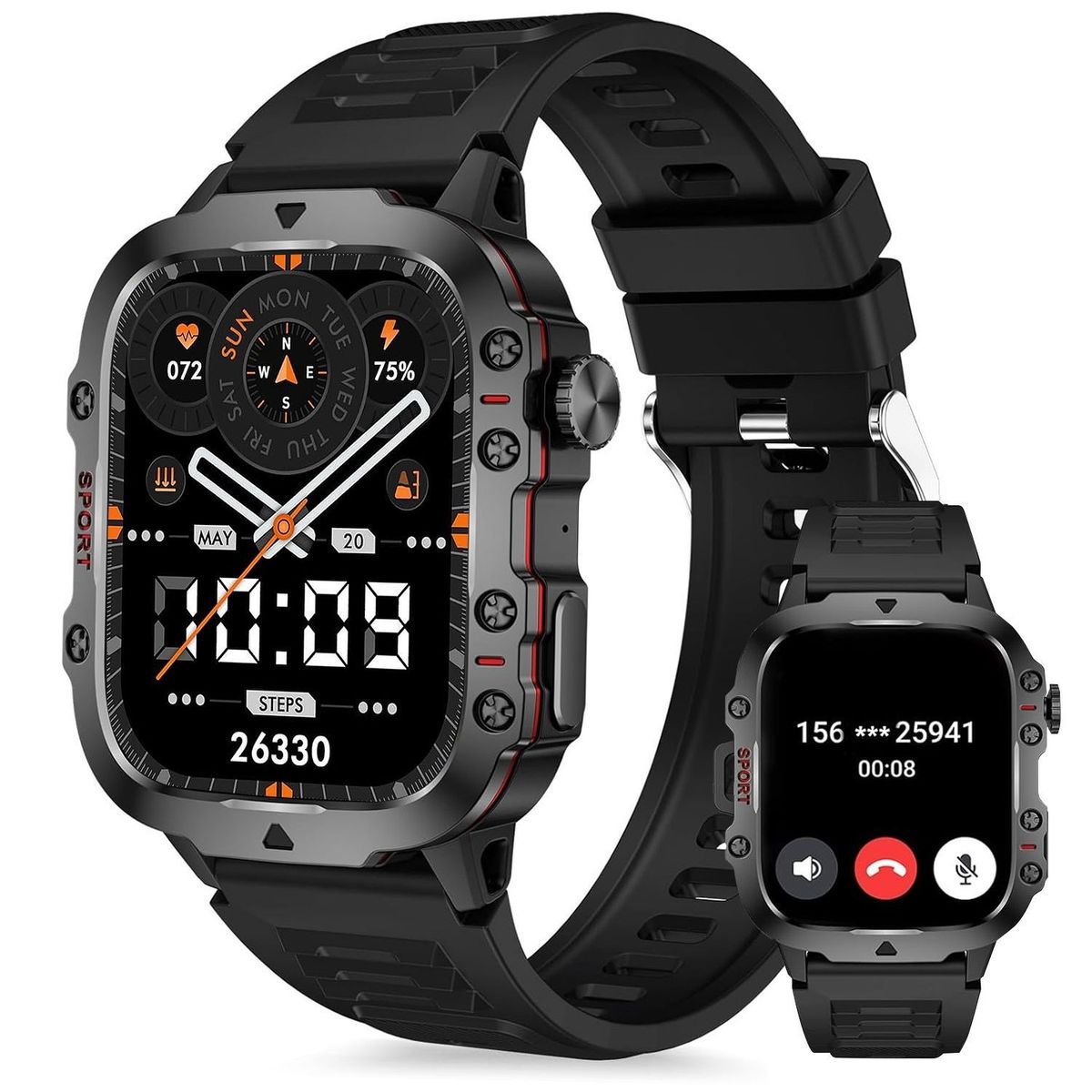 GENERICO - Smart Watch Racer-Wave Hombre Reloj Inteligent Militar
