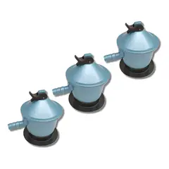GENERICO - Regulador De Gas Licuado Con Válvula De Seguridad pack de 3
