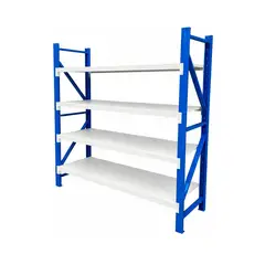UMBRELLA TECH - Estantería Metálica Industrial Longspan 200x60x200 cm 200 Kg por Nivel Bodega - Azul y Blanco