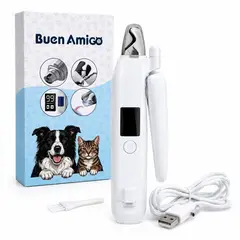GENERICO - Cortaúñas y Lima eléctrica para mascotas 2 en 1