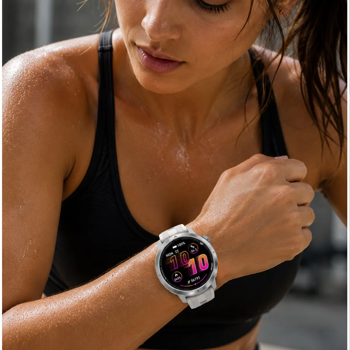 GENERICO - Smartwatch Deportivo Integrado Pantalla AMOLED Llamadas Bluetooth Mapas Offline Monitoreo Actividad
