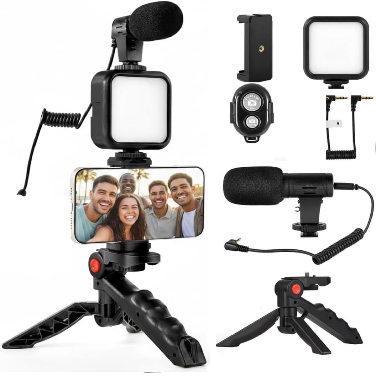 GENERICO - KIT DE VLOGGING TRIPOIDE DE GRABACION.