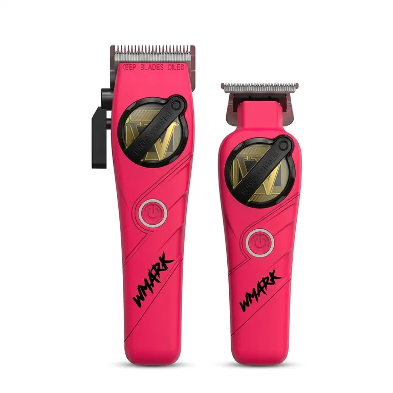 Kit Combo Cortadora Pelo y Trimmer NG-8613 Rosado Profesional