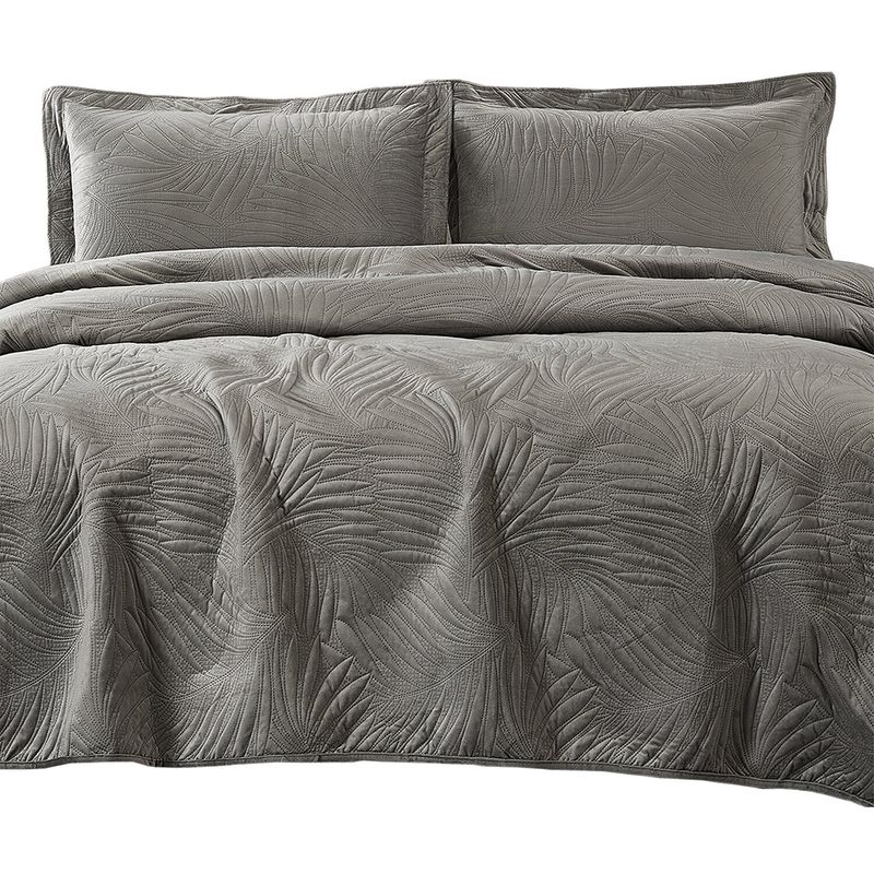 MALLORCA - Quilt Liso Velvet Ibiza Gris Acero Superking