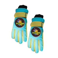 GENERICO - Guantes de Niños en Verde-Turquesa para Nieve esquí o snowboard.