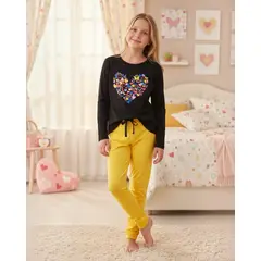 KOWHAI - Pijama Niña Estampado Corazón Mariposas