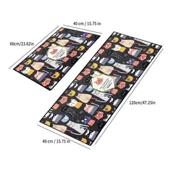 TSKY CHILE SHOPPING - Juego de 2 alfombras de cocina antideslizantes y lavables, juego de alfombras de cocina para piso