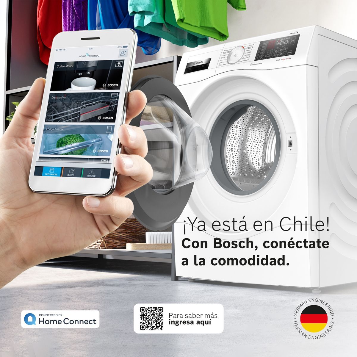 BOSCH - Lavadora-Secadora Bosch 10/6 kg WDU8H541ES