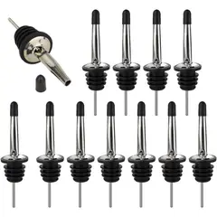 GENERICO - Pack 12 Dosificadores Dispensador De Licor Kit Bartender Set